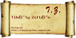 Tibély Zoltán névjegykártya