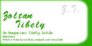 zoltan tibely business card