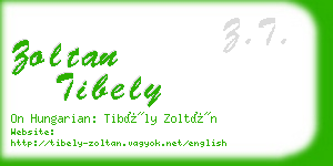 zoltan tibely business card